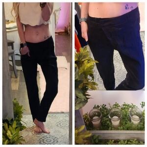 Vince Linen Blend Crossover Trouser Pant